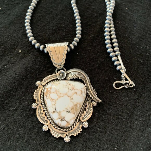 Womens Navajo Sterling White Necklaces Pendant L20 - Picture 9 of 12